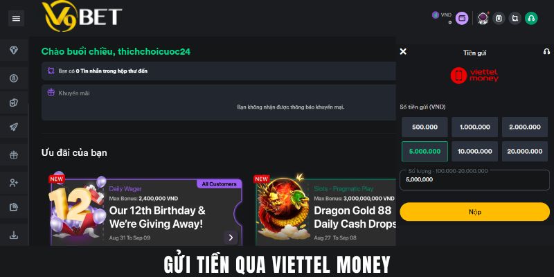 Gửi Tiền Qua Viettel Money